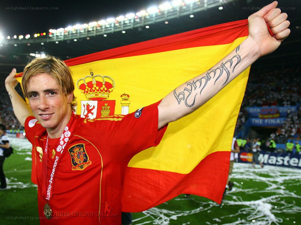 Spain player celebrates victory