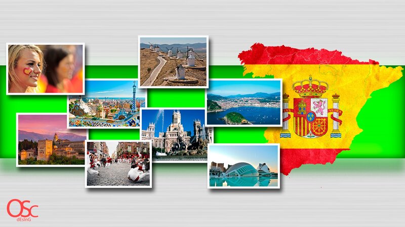 Spain travel collage