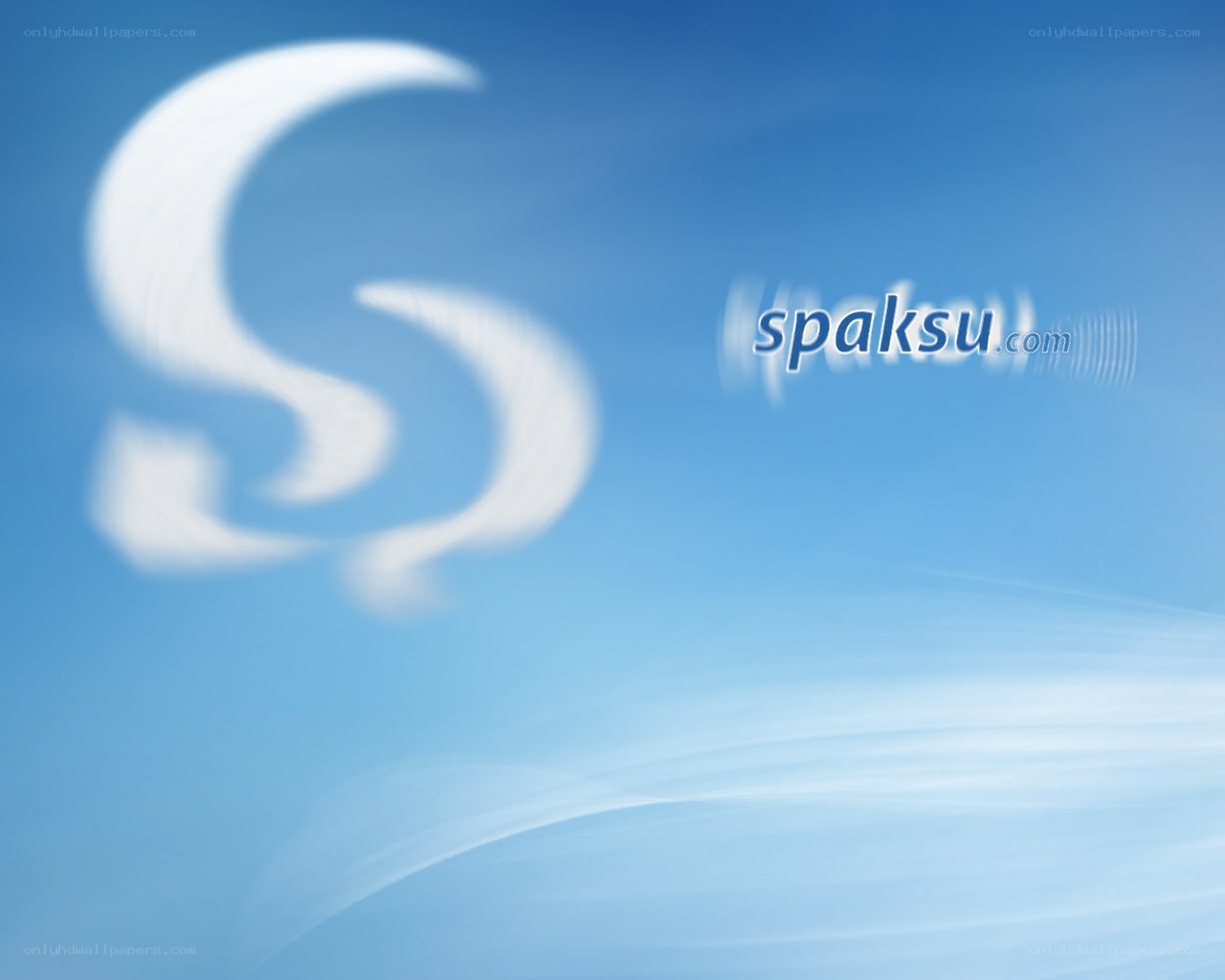 Spaksu logo on blue background