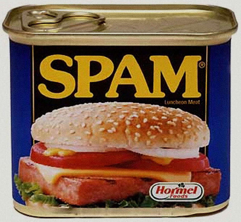Spam canned meat can