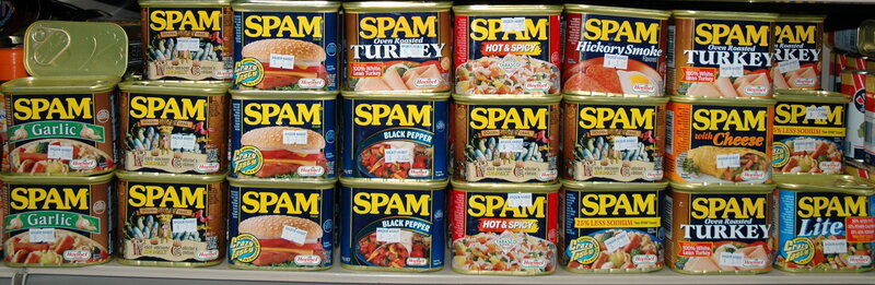 Spam canned meat varieties