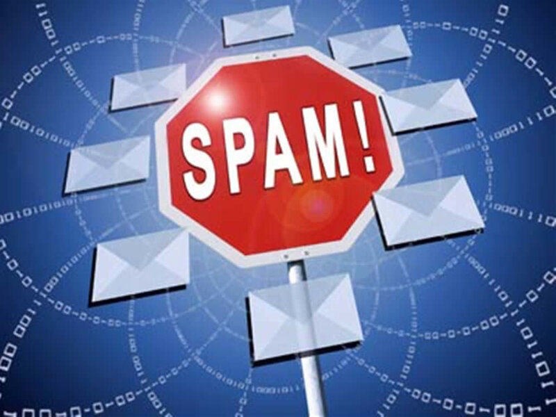 Spam email warning sign