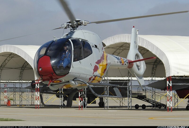 Spanish Air Force helicopter on display