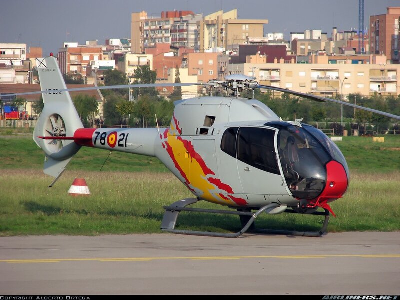 Spanish Air Force helicopter on tarmac