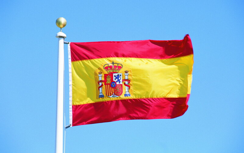 Spanish Flag Waving — Red