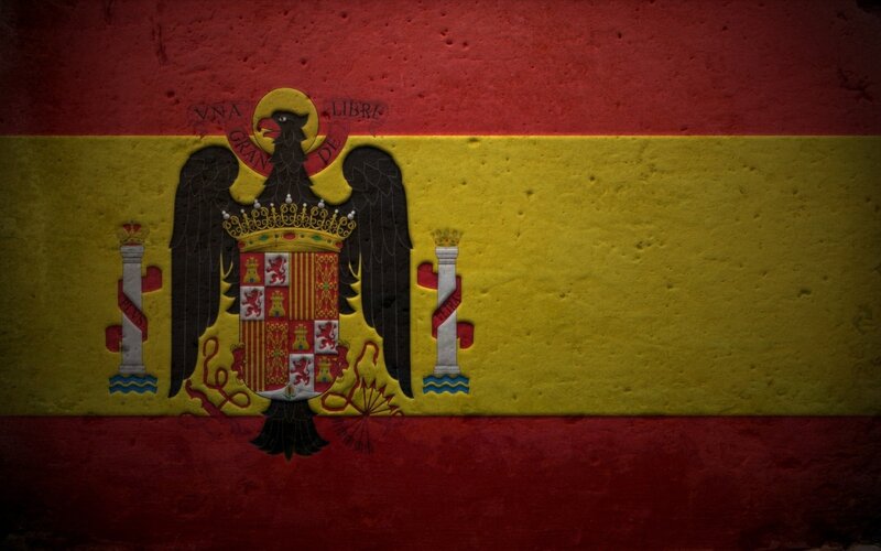Spanish flag with coat of arms