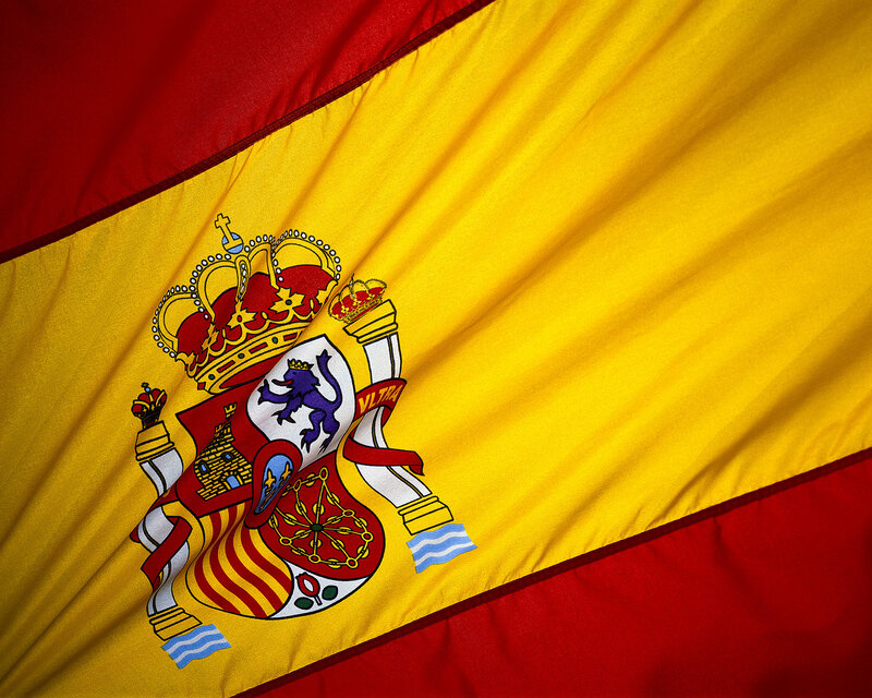Spanish flag with coat of arms