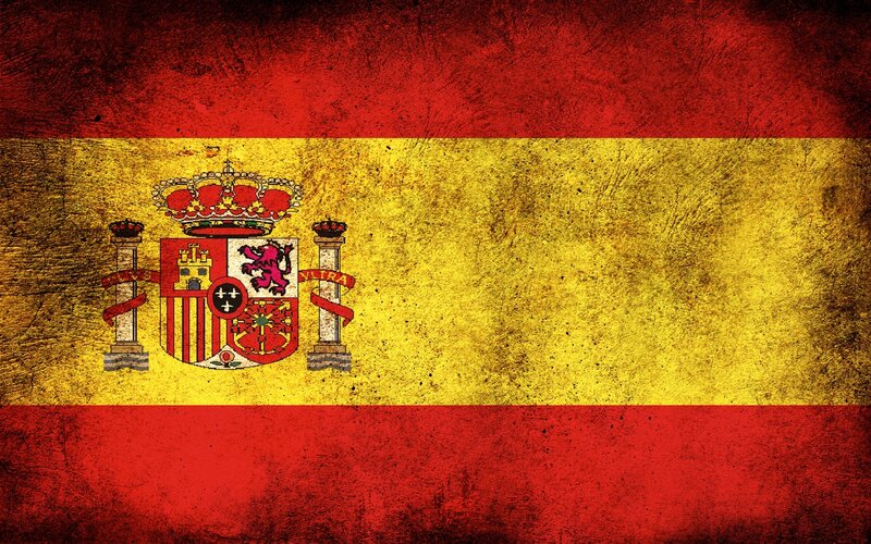 Spanish flag with coat of arms
