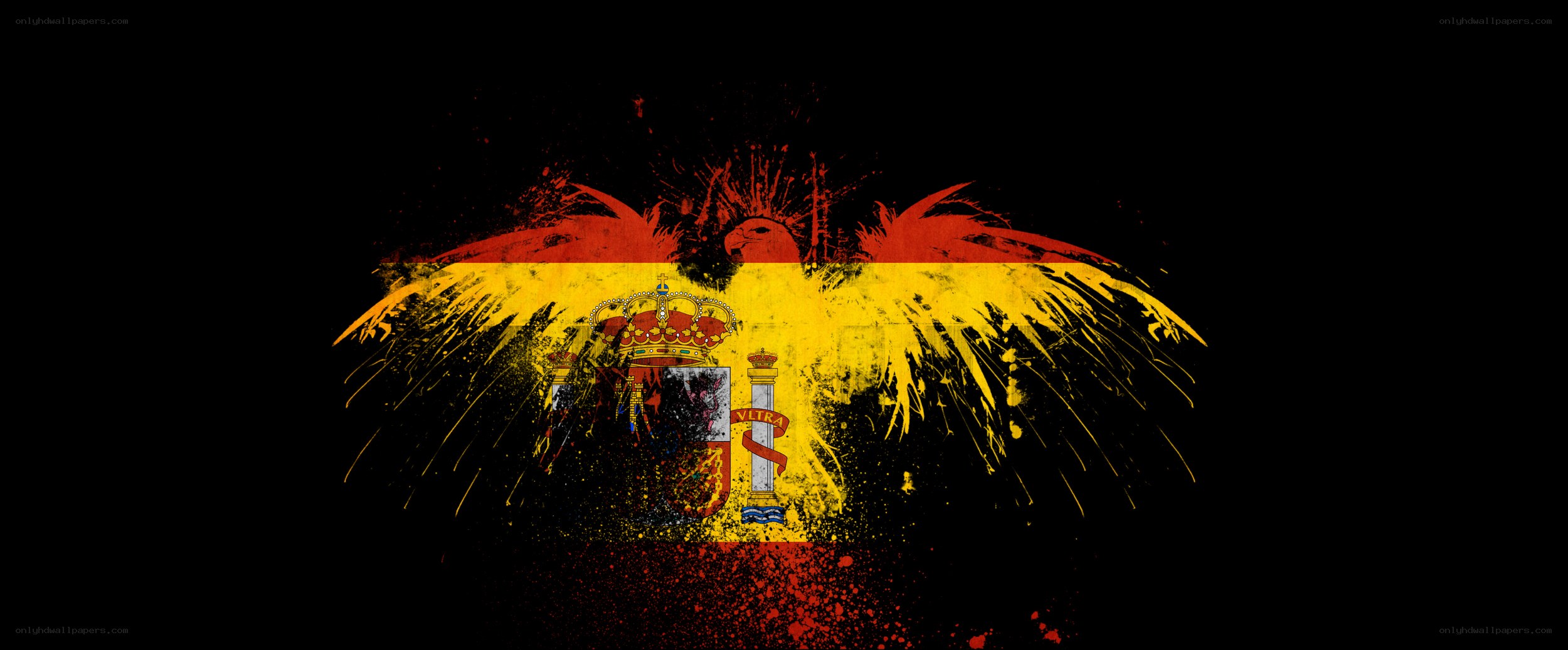 Spanish flag with eagle wings