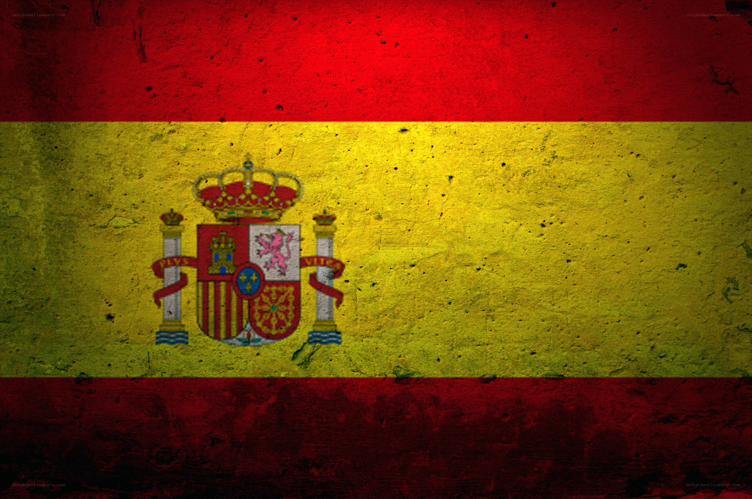 Spanish flag with grunge texture