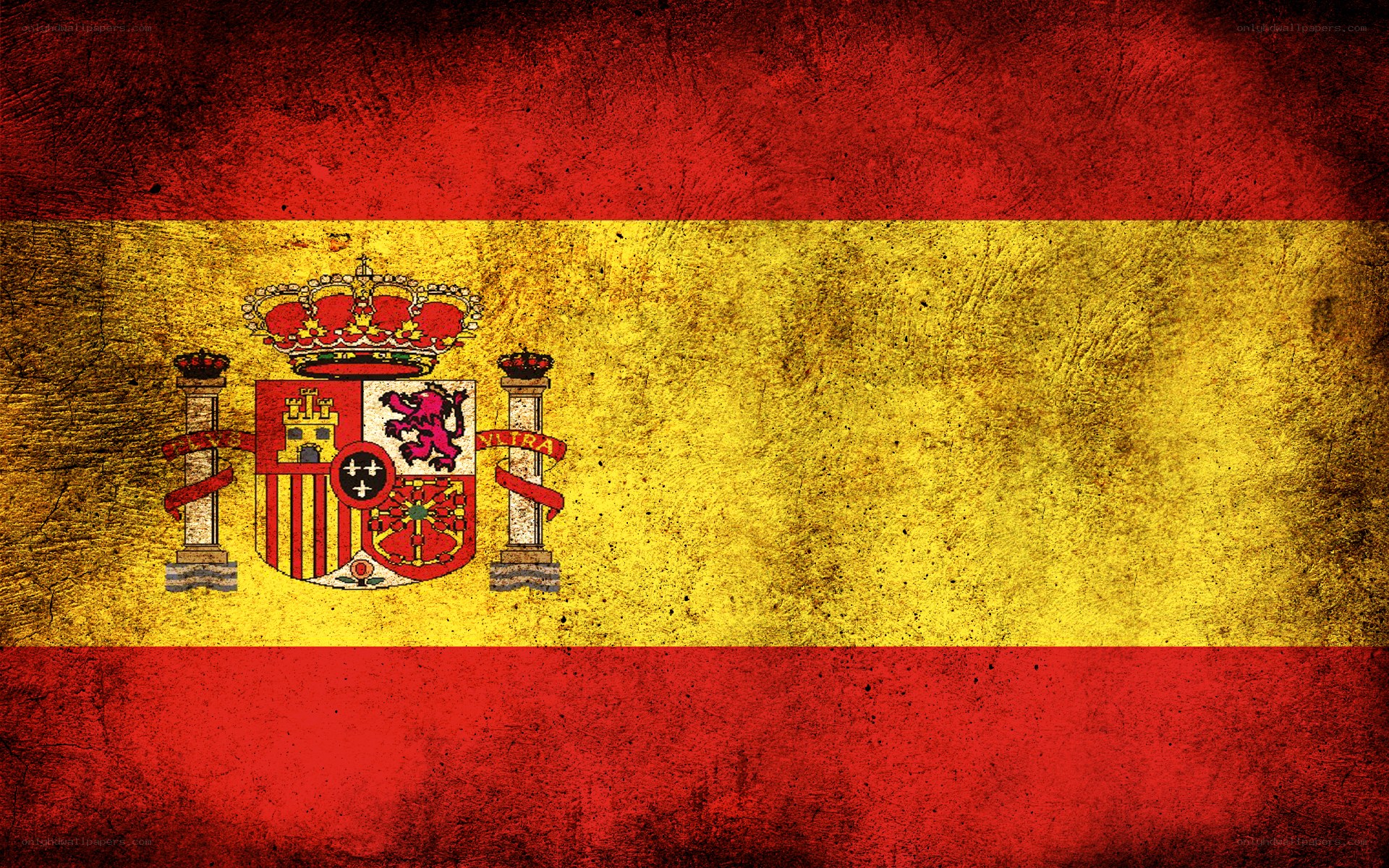 Spanish flag with grunge texture