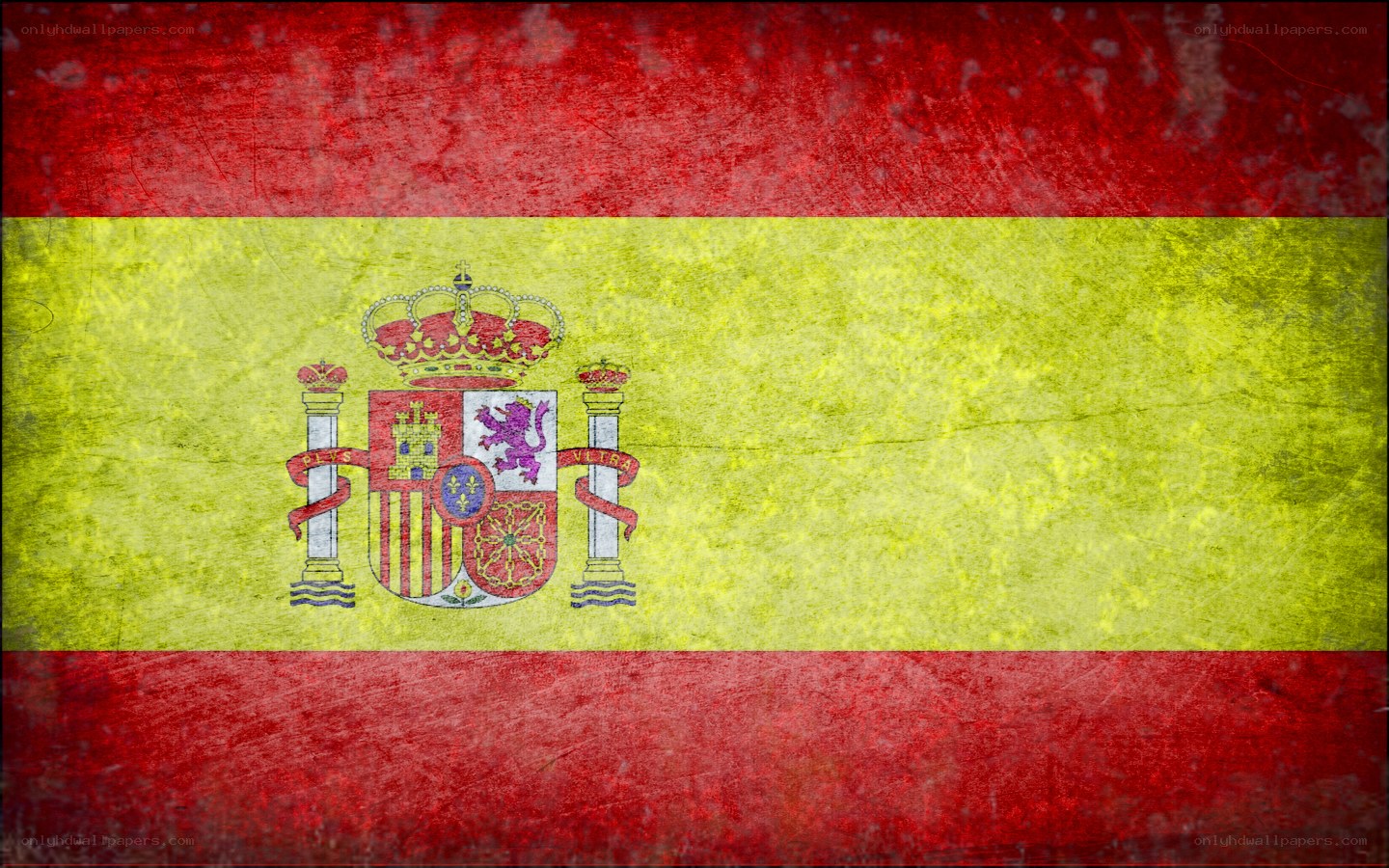 Spanish flag with grunge texture