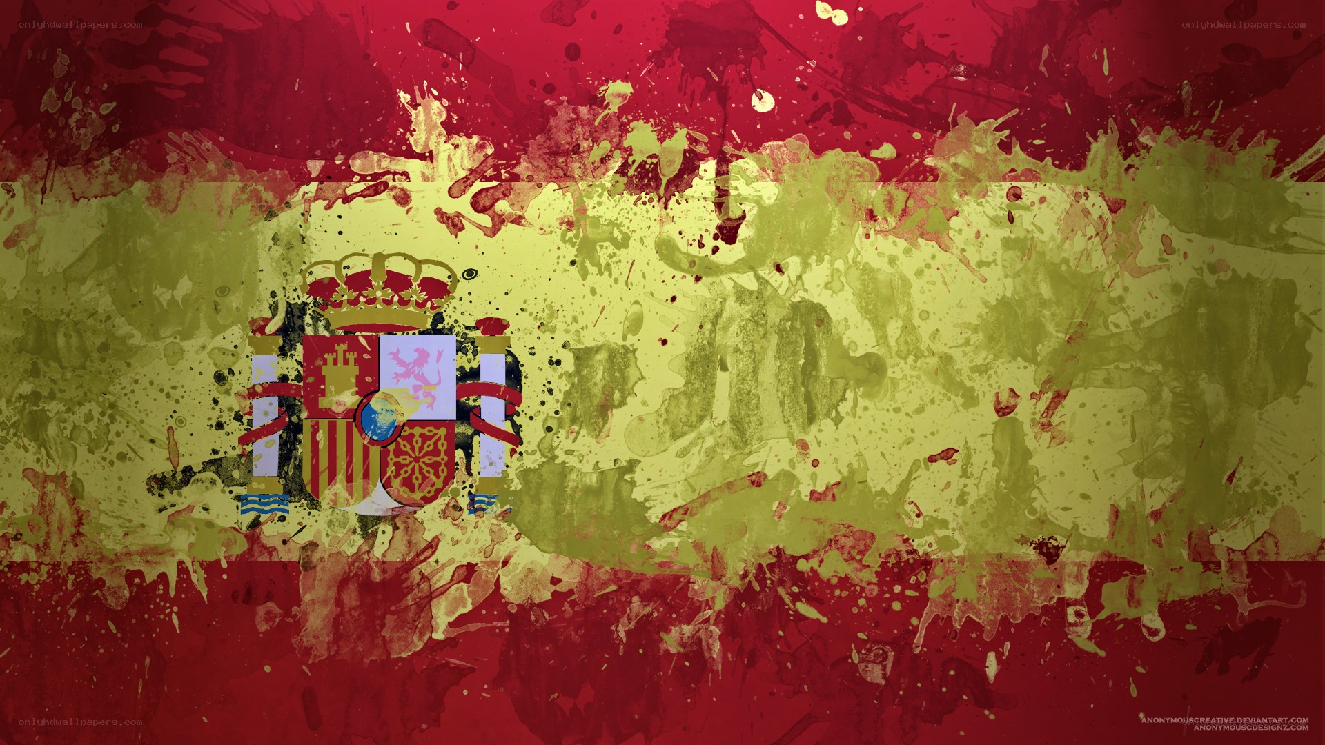 Spanish flag with grunge texture