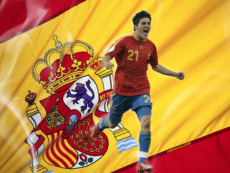 Spanish football player celebrating