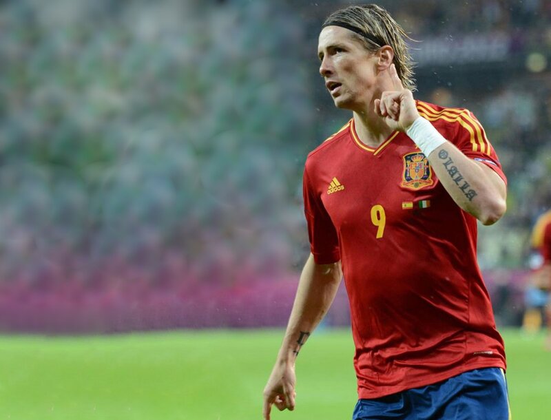 Spanish football player celebrating