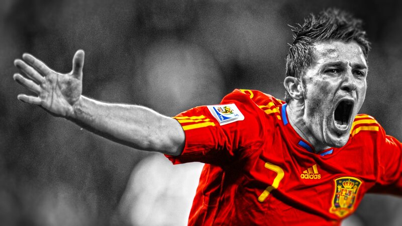 Spanish football player celebrating