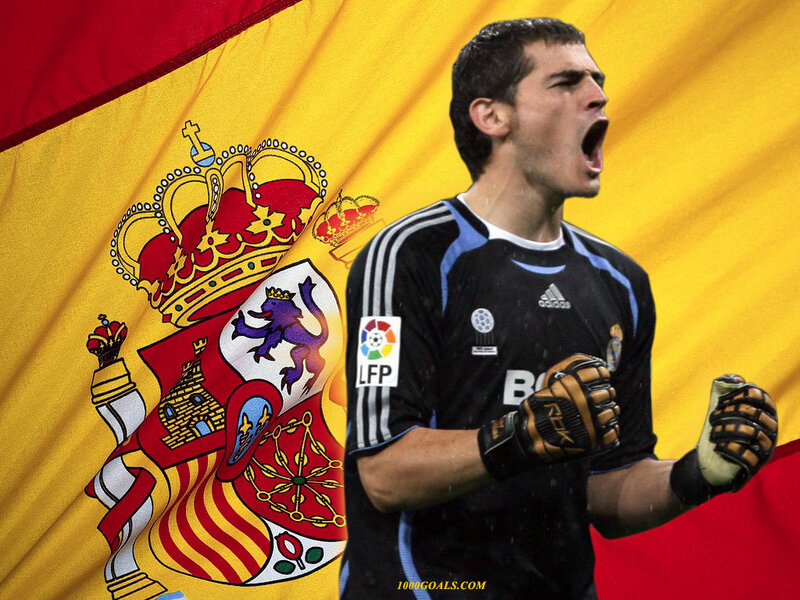 Spanish football player celebrating