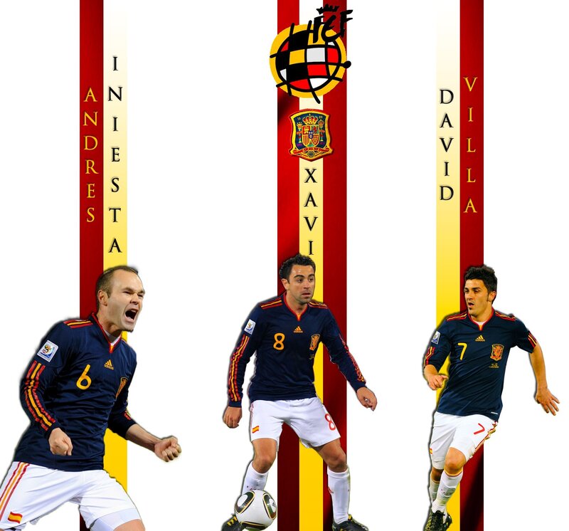 Spanish football players collage