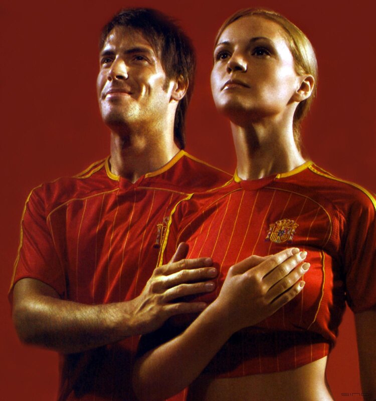 Spanish football players in uniform