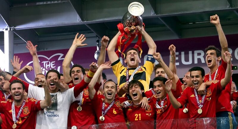 Spanish Football Team — Red, Joyful