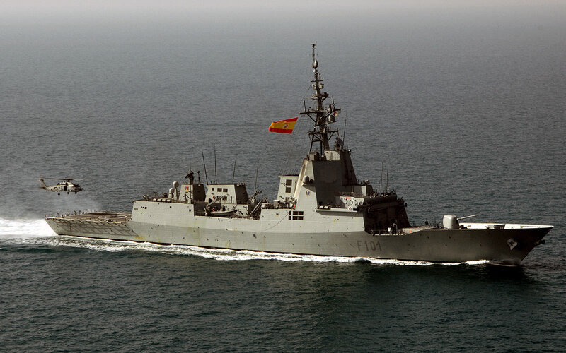 Spanish naval ship at sea