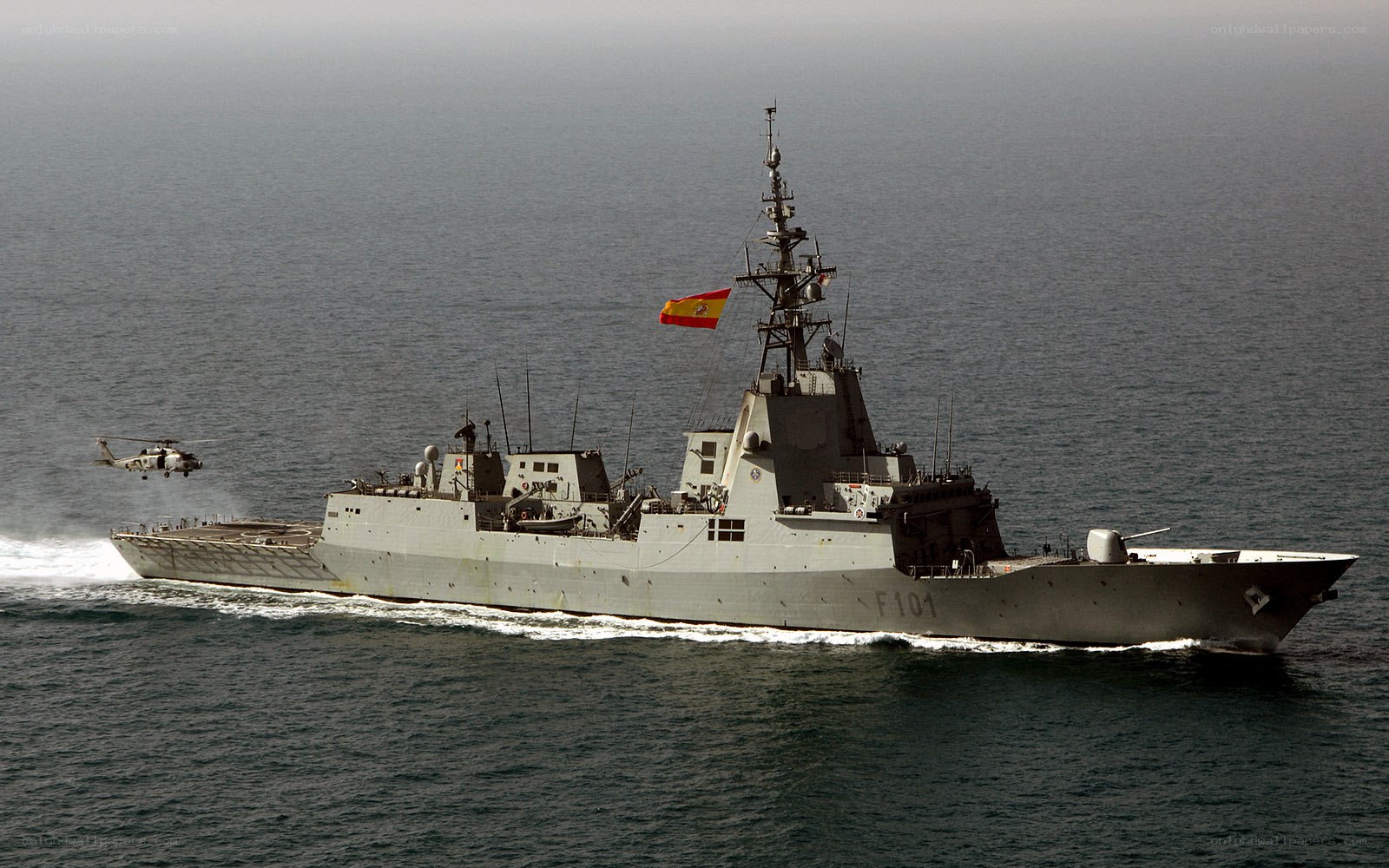 Spanish naval ship at sea