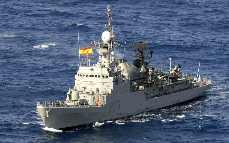 Spanish naval vessel at sea