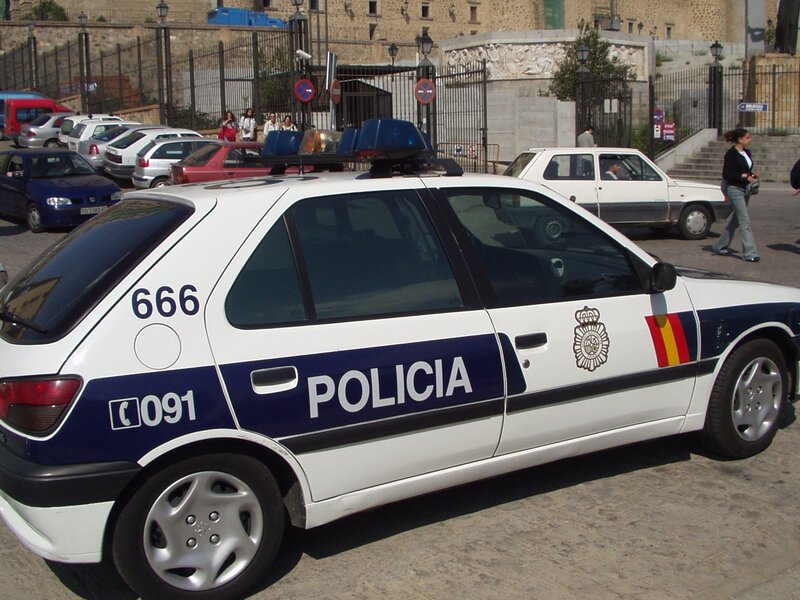 Spanish police car on patrol