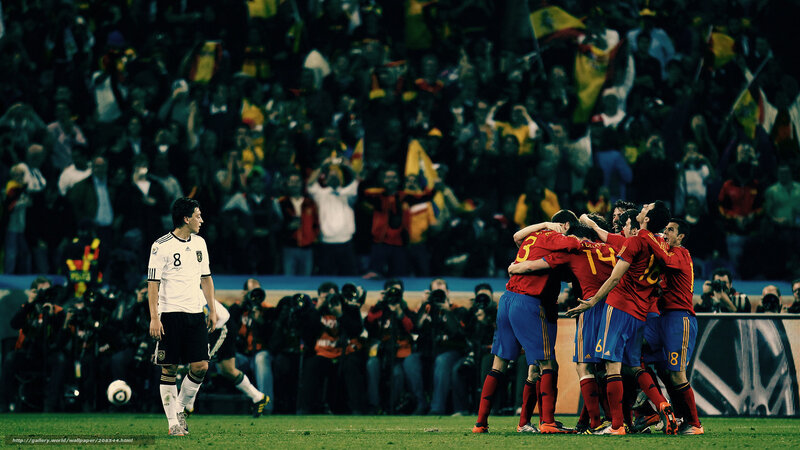 Spanish Soccer Players Celebrating