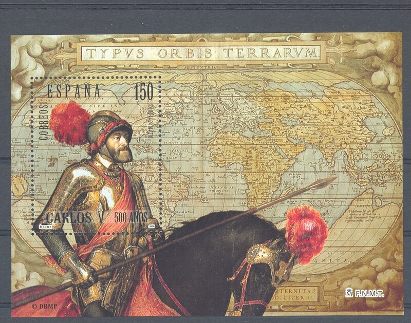 Spanish stamp with Charles V