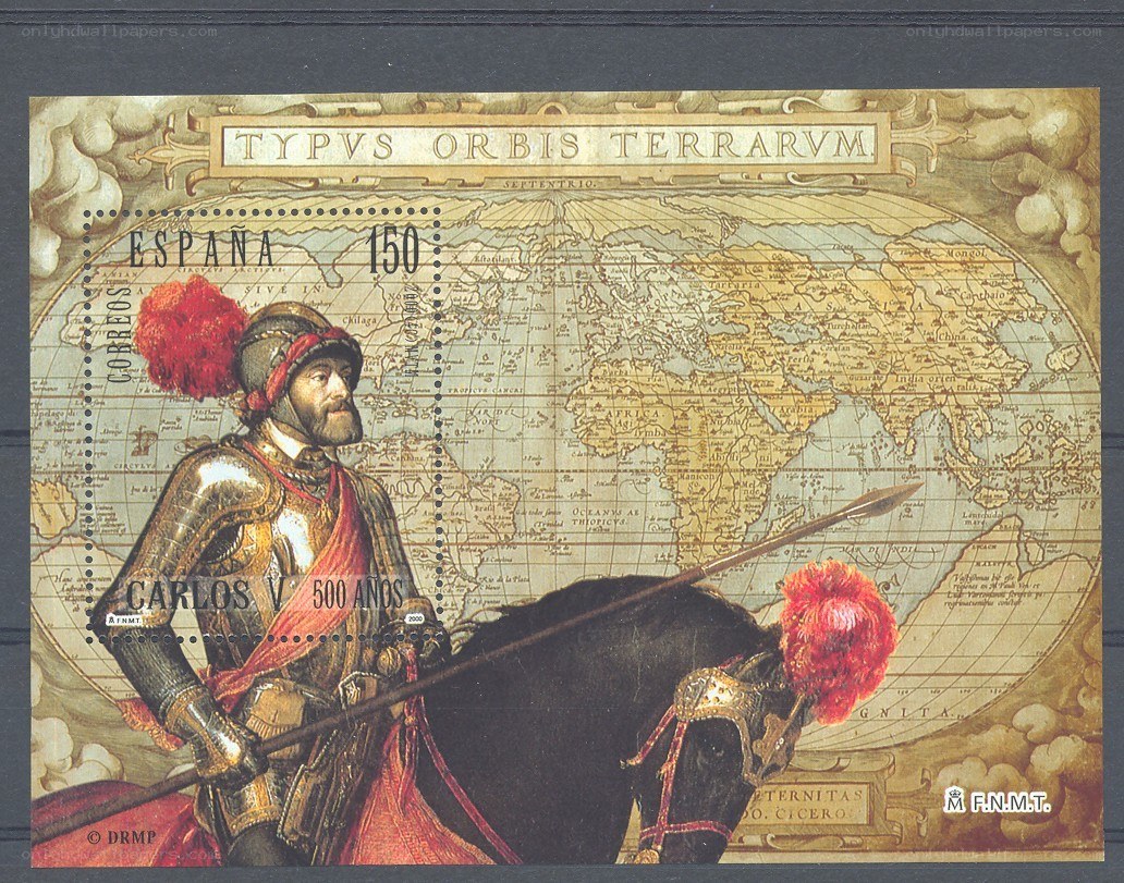Spanish stamp with Charles V