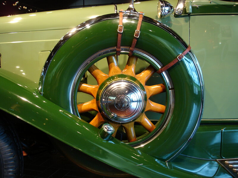 Spare Tire on Vintage Car