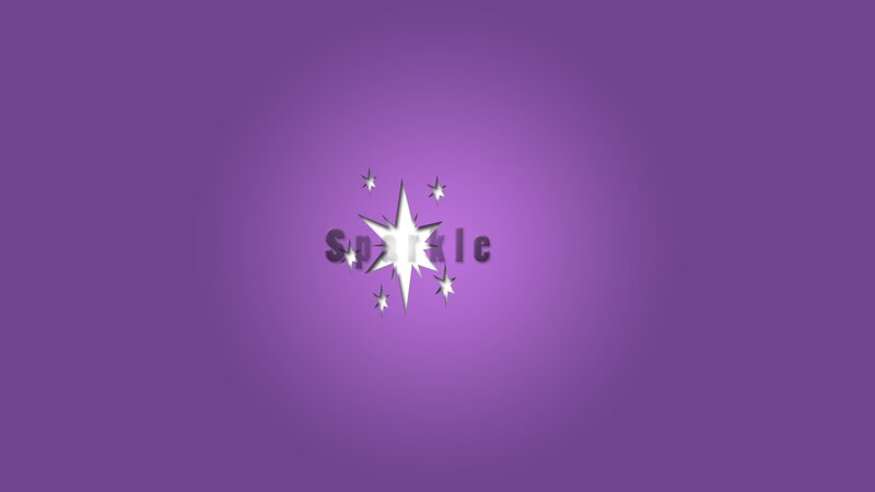sparkle logo on purple