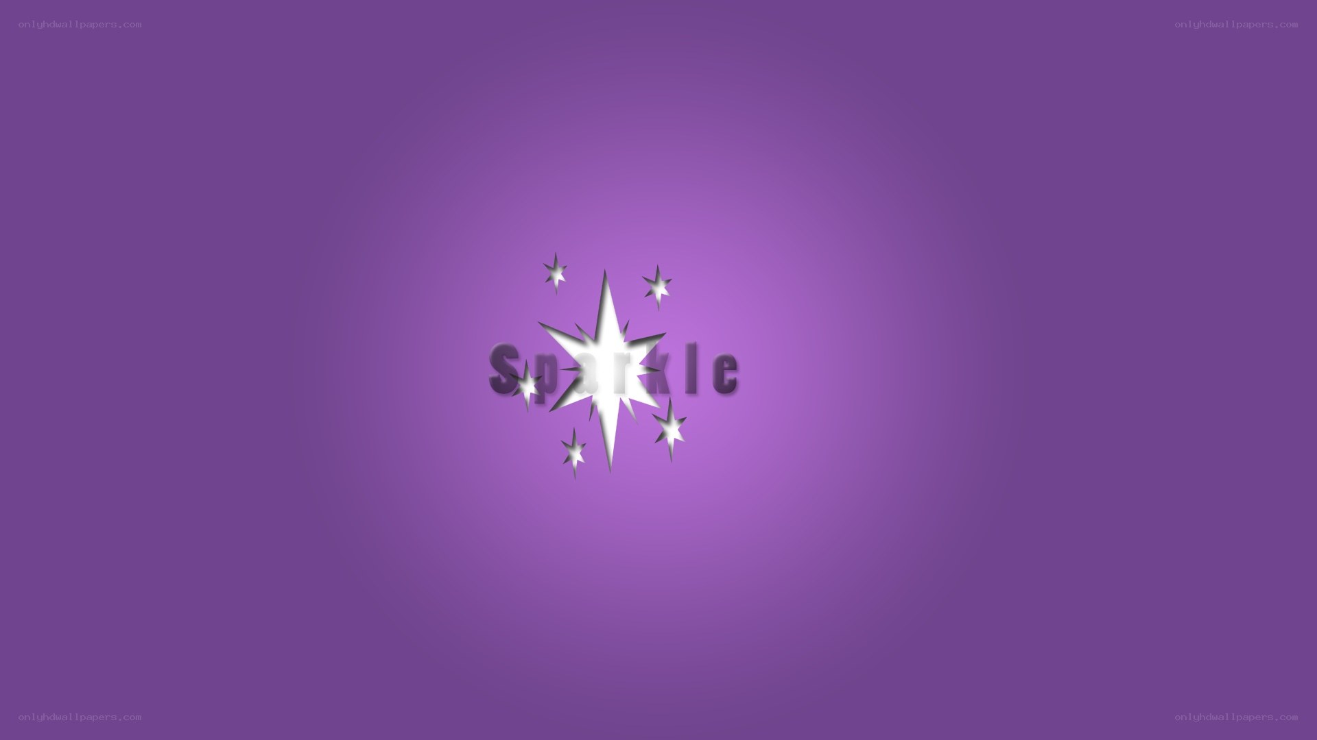 sparkle logo on purple