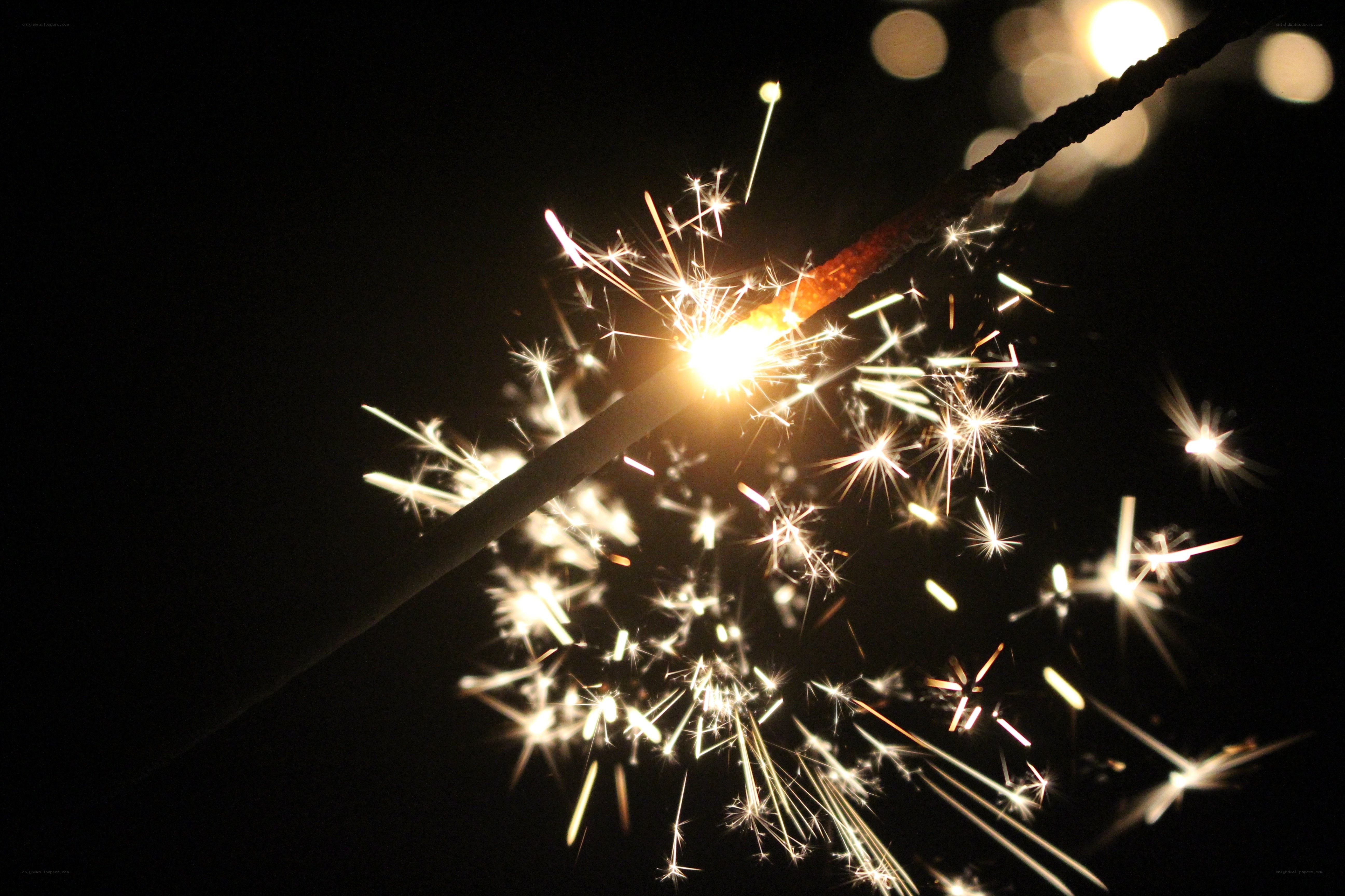 sparkler at night