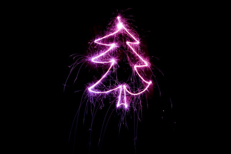 Sparkler Christmas Tree
