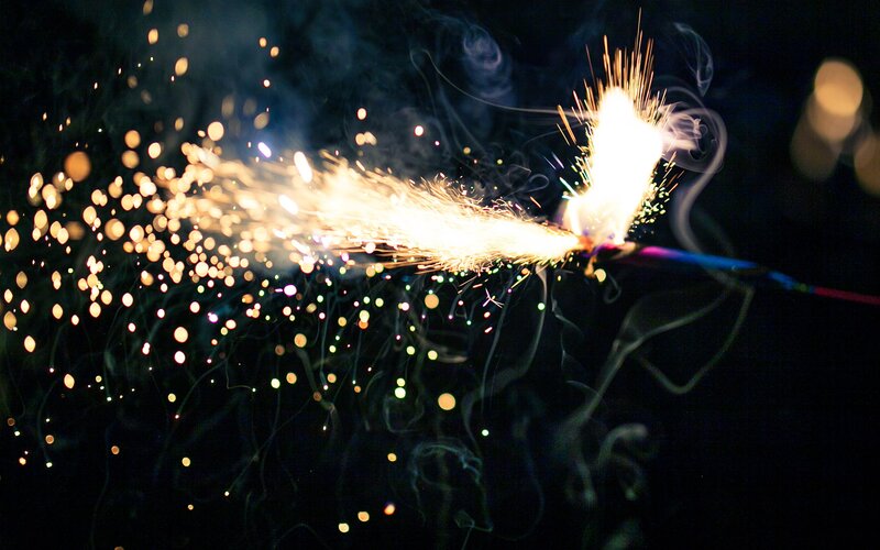 Sparkler Firework — Black