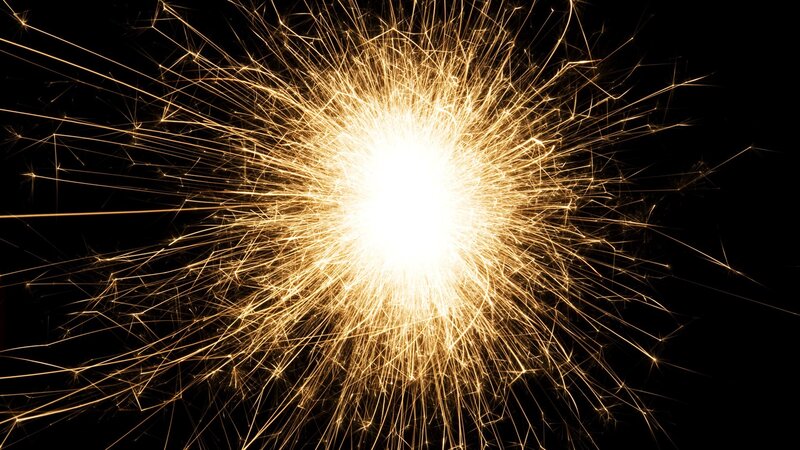 Sparkler Firework Burst — Yellow