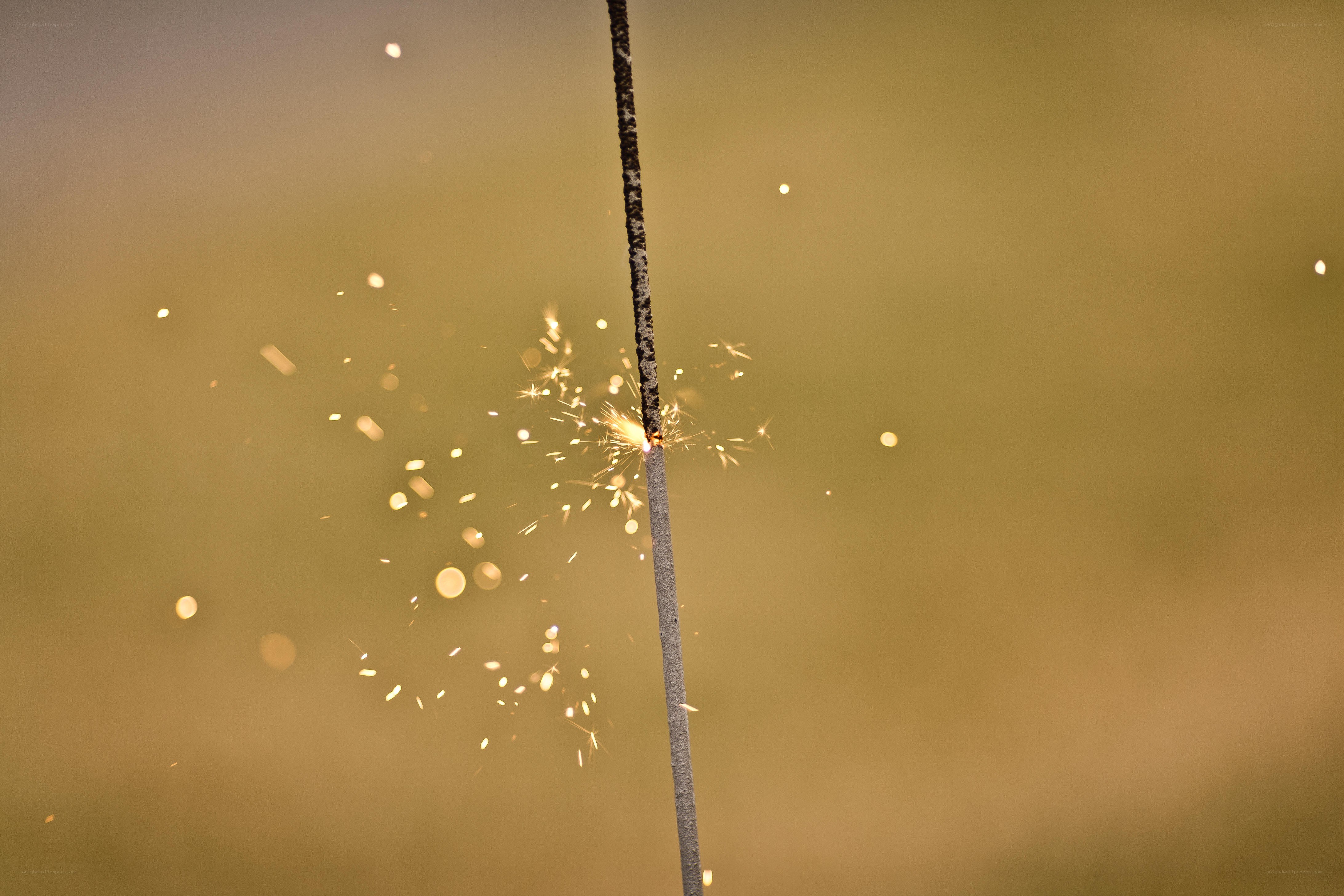 sparkler firework in motion