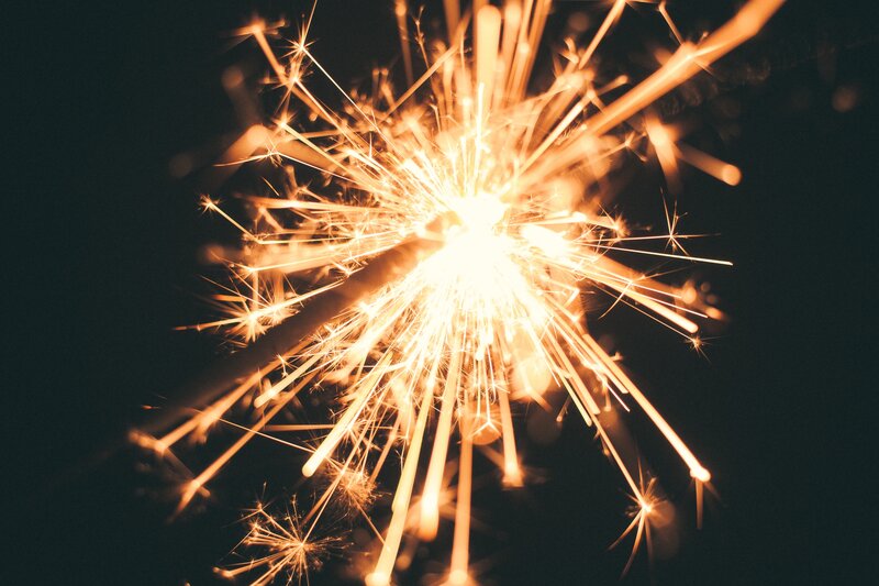 Sparkler Firework — Orange