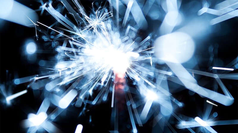 Sparkler Firework — White, Dramatic, Night