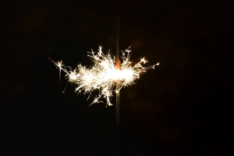 Sparkler Firework — White