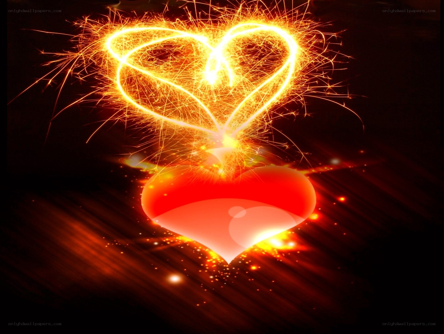 sparkler heart light painting