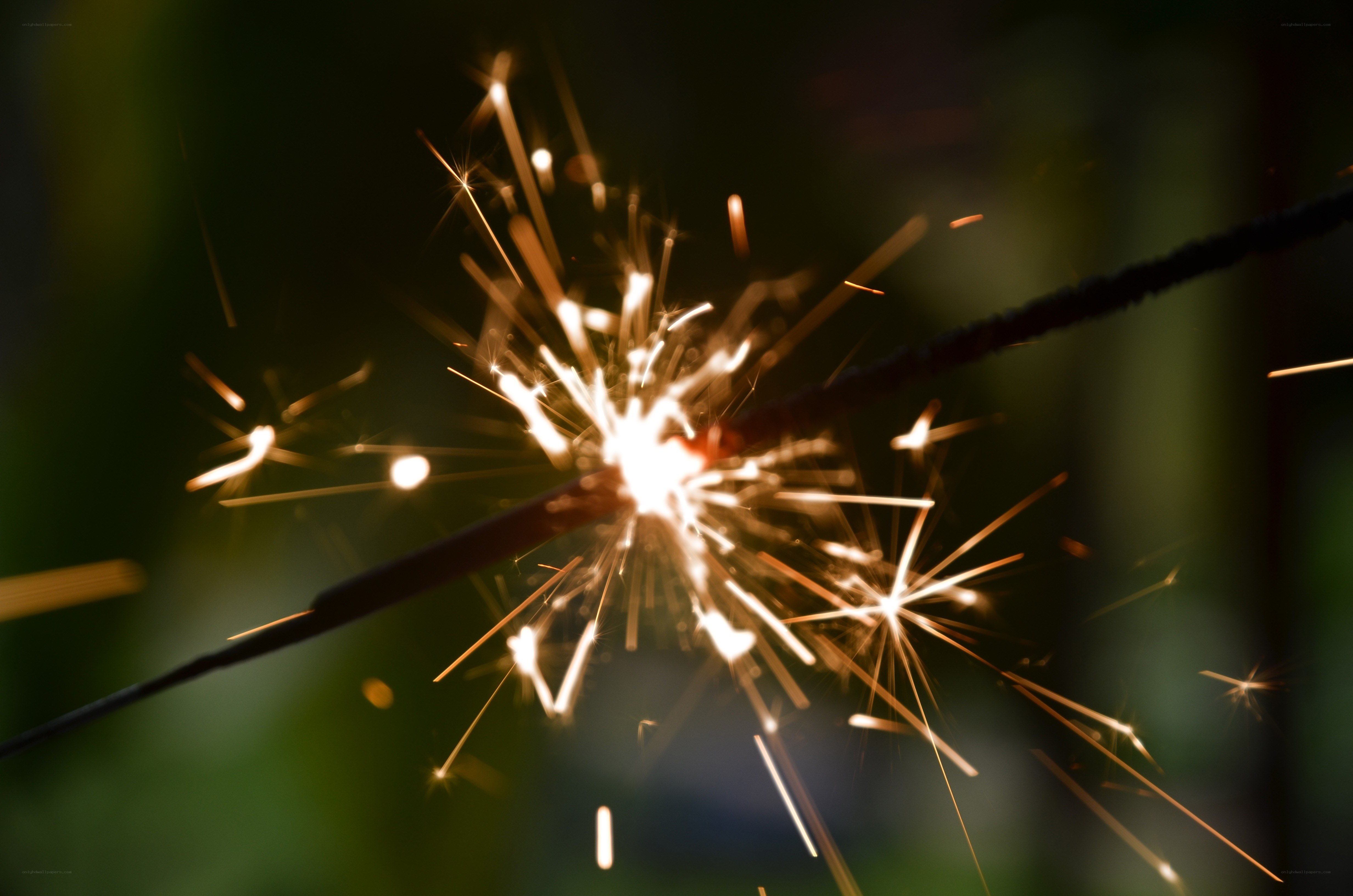 sparkler in the dark