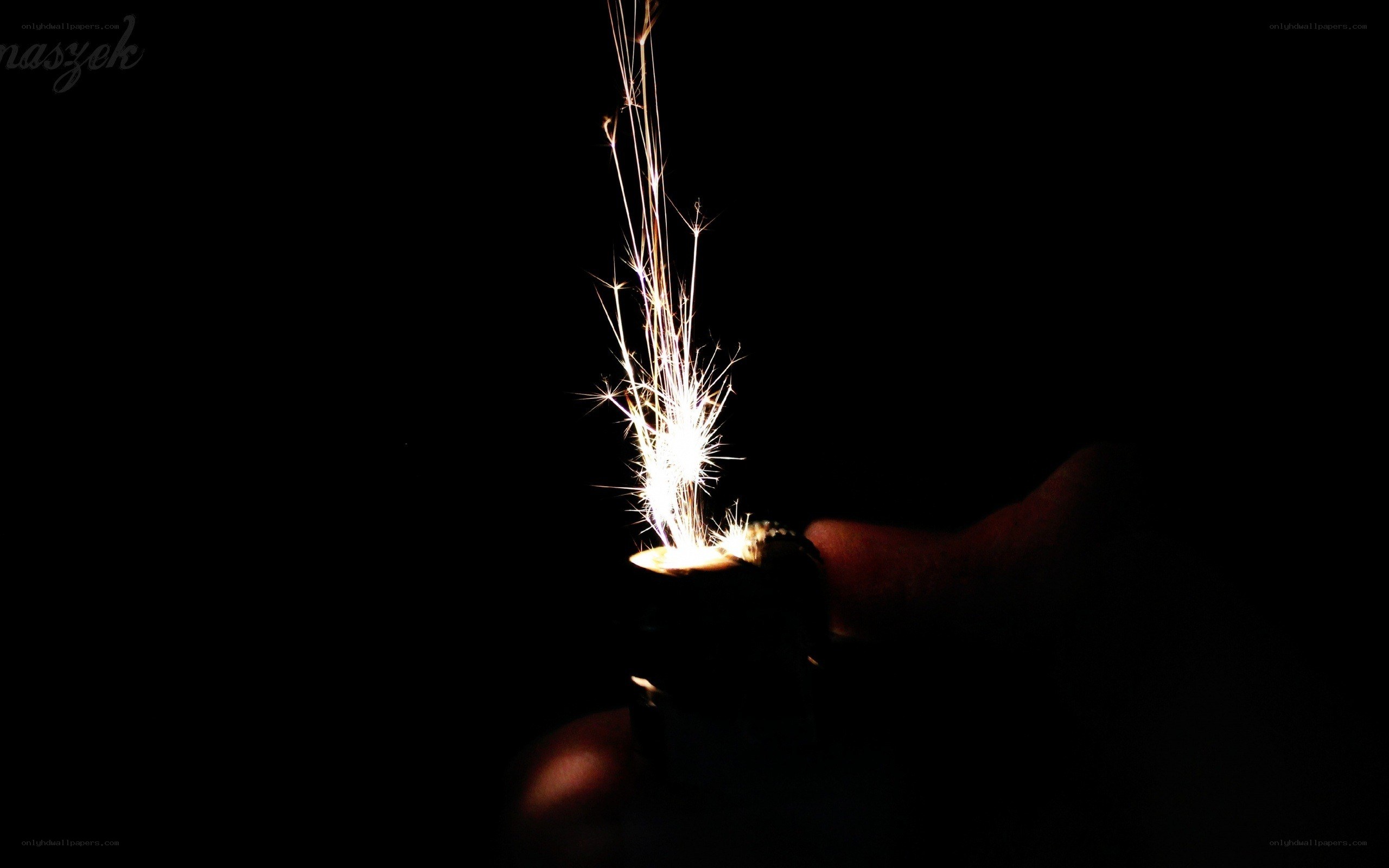 Sparkler in the dark