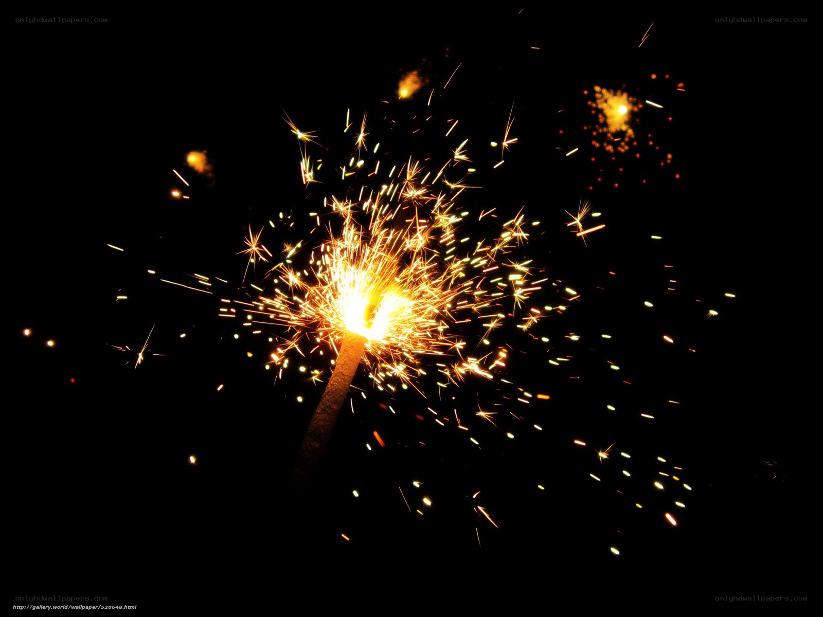 Sparkler in the night