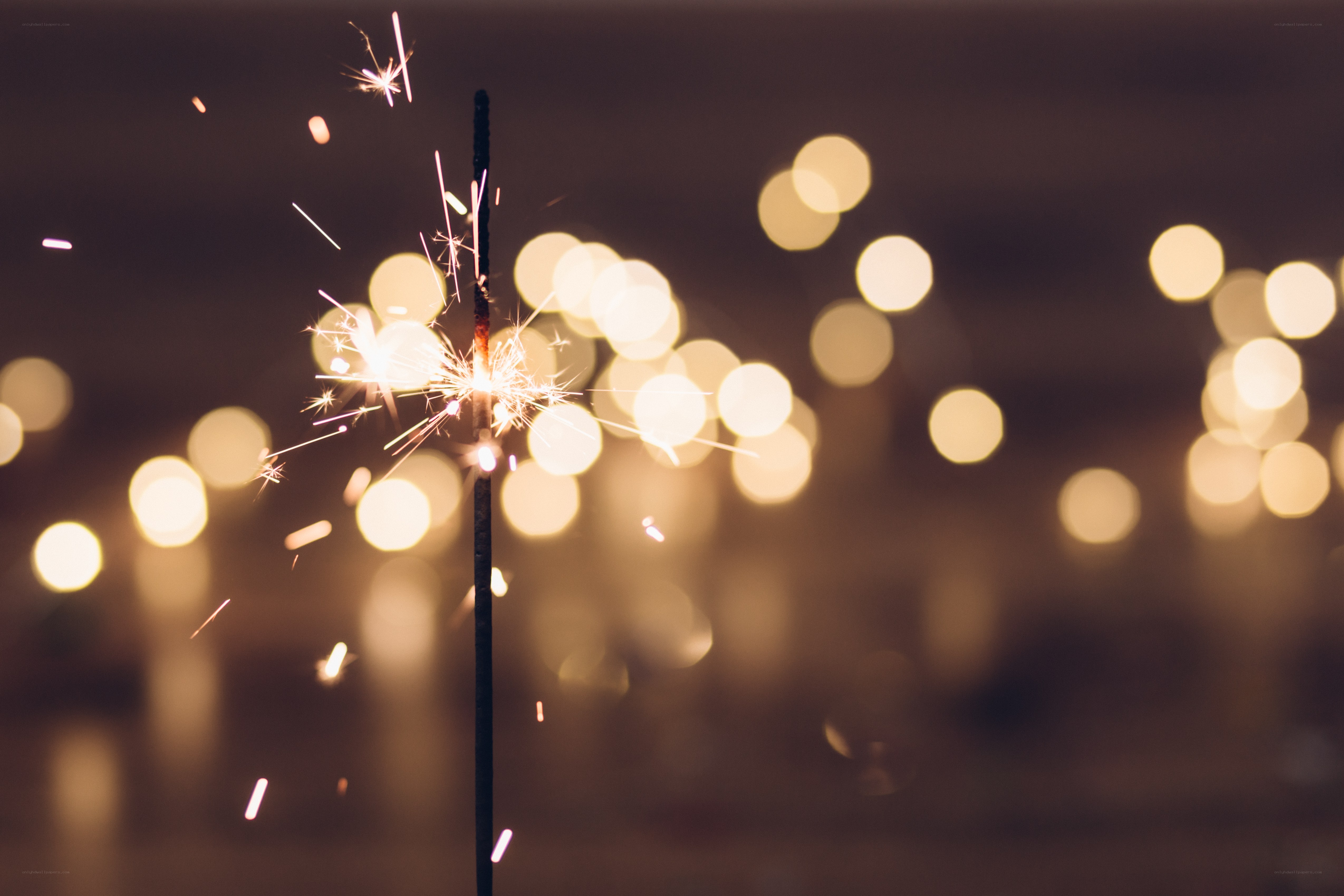 Sparkler in the night
