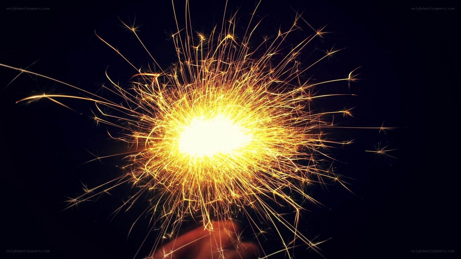 sparkler light display