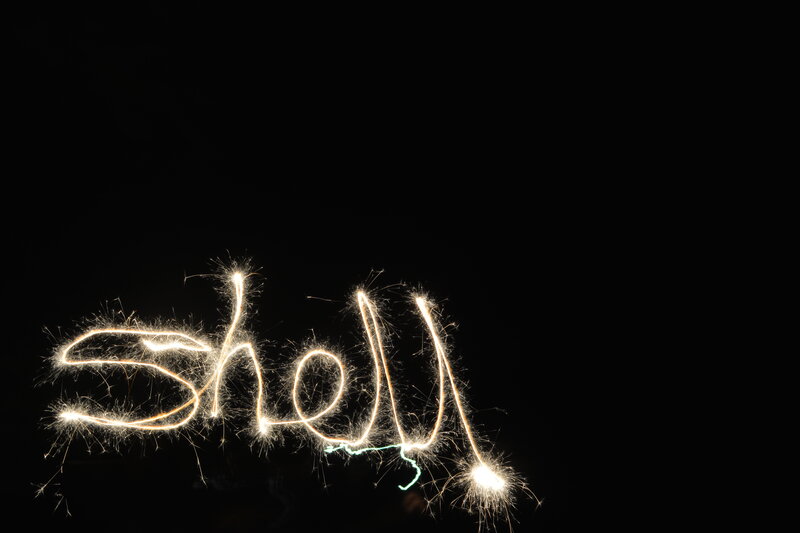 Sparkler Writing Shell