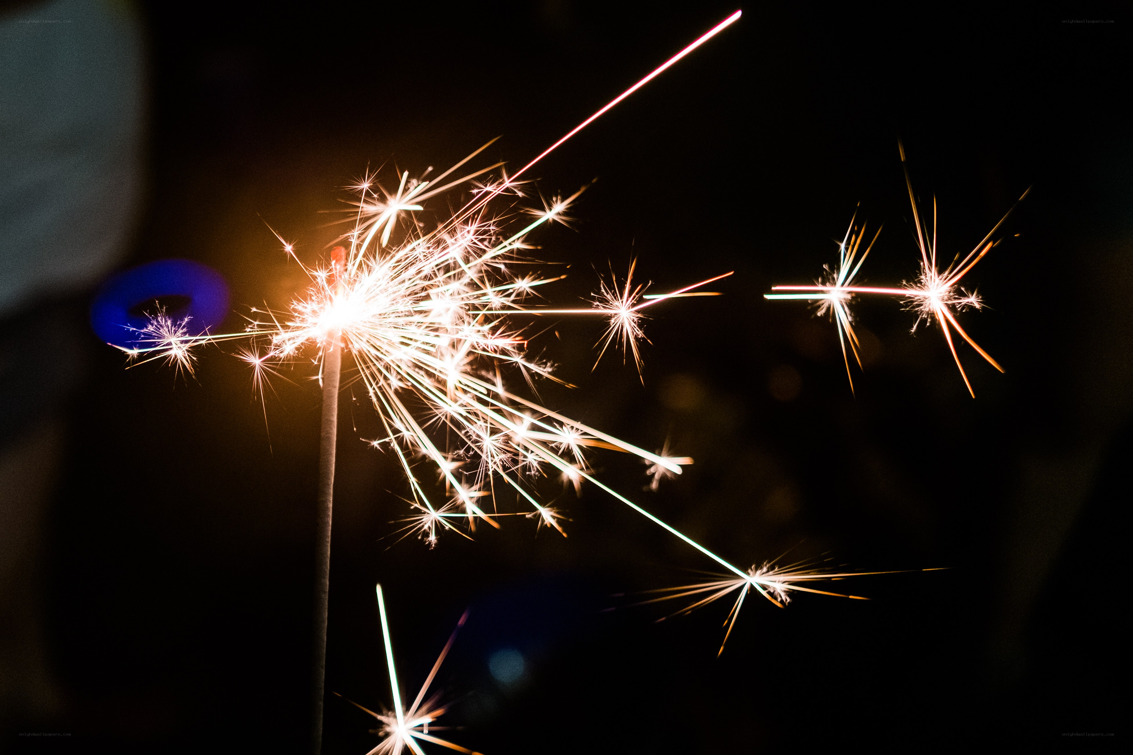 sparklers at night